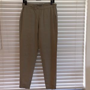 Theory linen beige casual dress pants